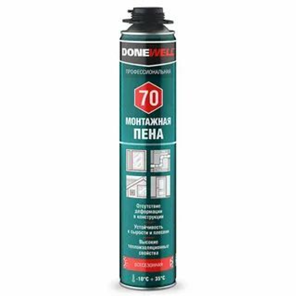 Монтажная пена 70 GURU всесезонная DONEWELL 1л