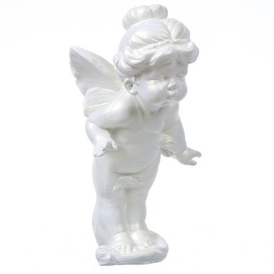 Фигурка декоративная гипс, Поцелуй малый Девочка Эльф, 27 см, И23