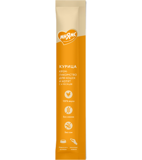 Мнямс Крем Лакомство для кошек с курицей 15гр.