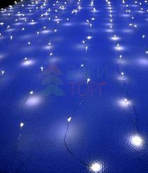 Светодиодный занавес Роса 1.6*1.6 м., 256 синих LED ламп, прозрачный провод, Beauty Led (Curtain 256-10-B)