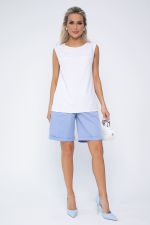 Костюм с шортами Мерано (бело-голубой) К15339-5М LT Collection