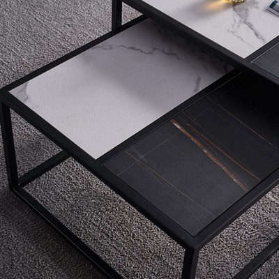 Журнальный стол квадратный серии Stone Contrast