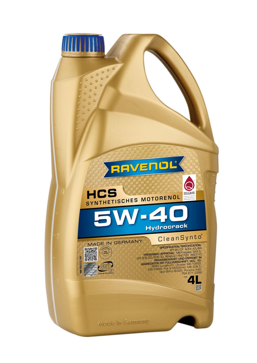 Моторное масло Ravenol HCS 5W-40, синтетическое, 4 л