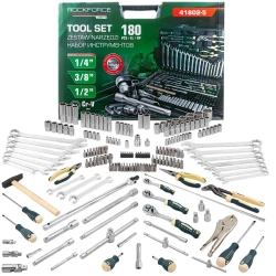 Набор инструментов 180пр. 1/4'', 3/8'', 1/2''(6гр.) RockFORCE LIGHT RF LIGHT-41802-5
