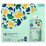 Cerebelly, органическое пюре, для детей от 6 месяцев, брокколи и груша, 6 пакетиков по 113 г (4 унции)