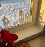 Стикеры ДОМИКИ НА ОКНО