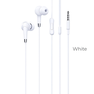 Гарнитура HOCO M58, вакуумные, разъем Jack, кабель 1.2 м White