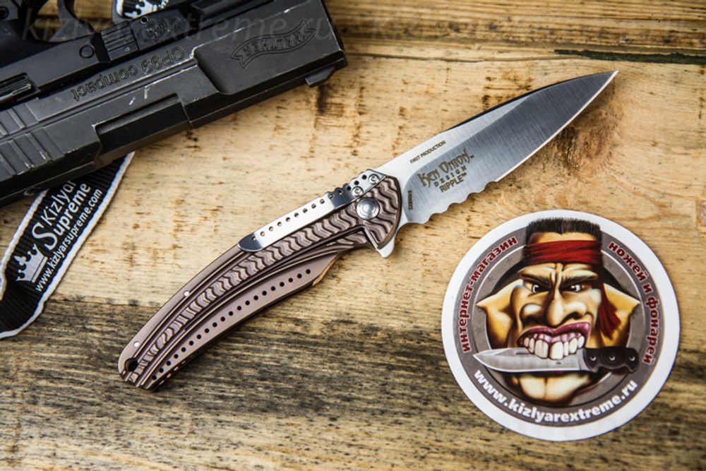 Складной нож Ripple Bronze by Ken Onion K406BXS