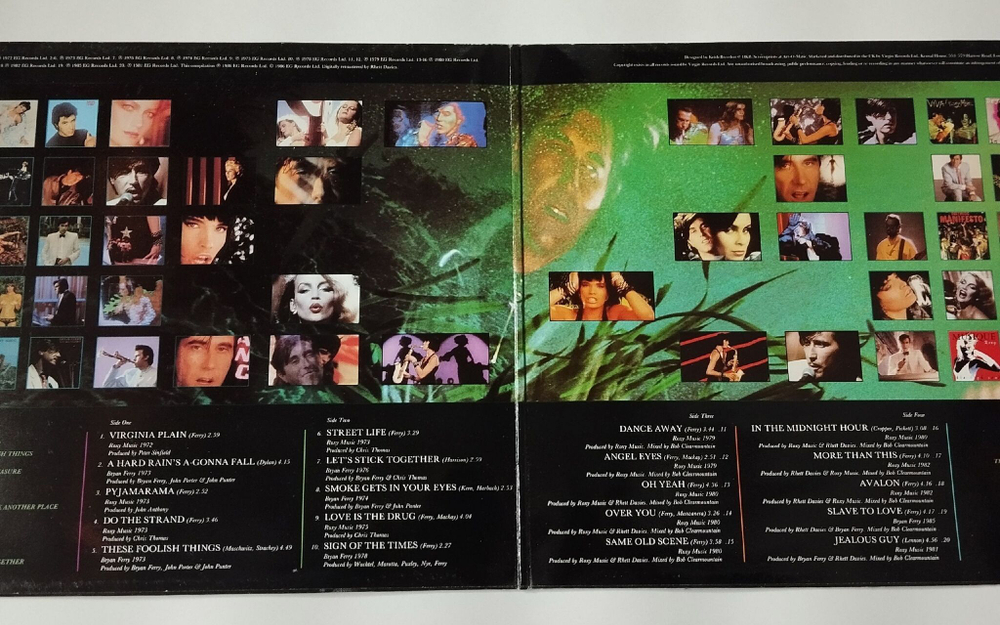 Винтажная виниловая пластинка LP Roxy Music Bryan Ferry Street Life 20 Great Hits (UK 1986)