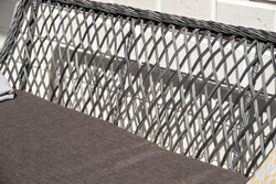 "Катания" обеденная группа плетеная на 4 персоны, цвет графит