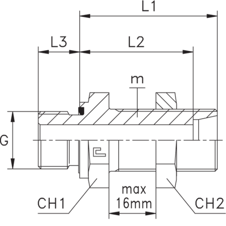 Штуцер FDE DL08 BSP 1/4" (корпус) CAST