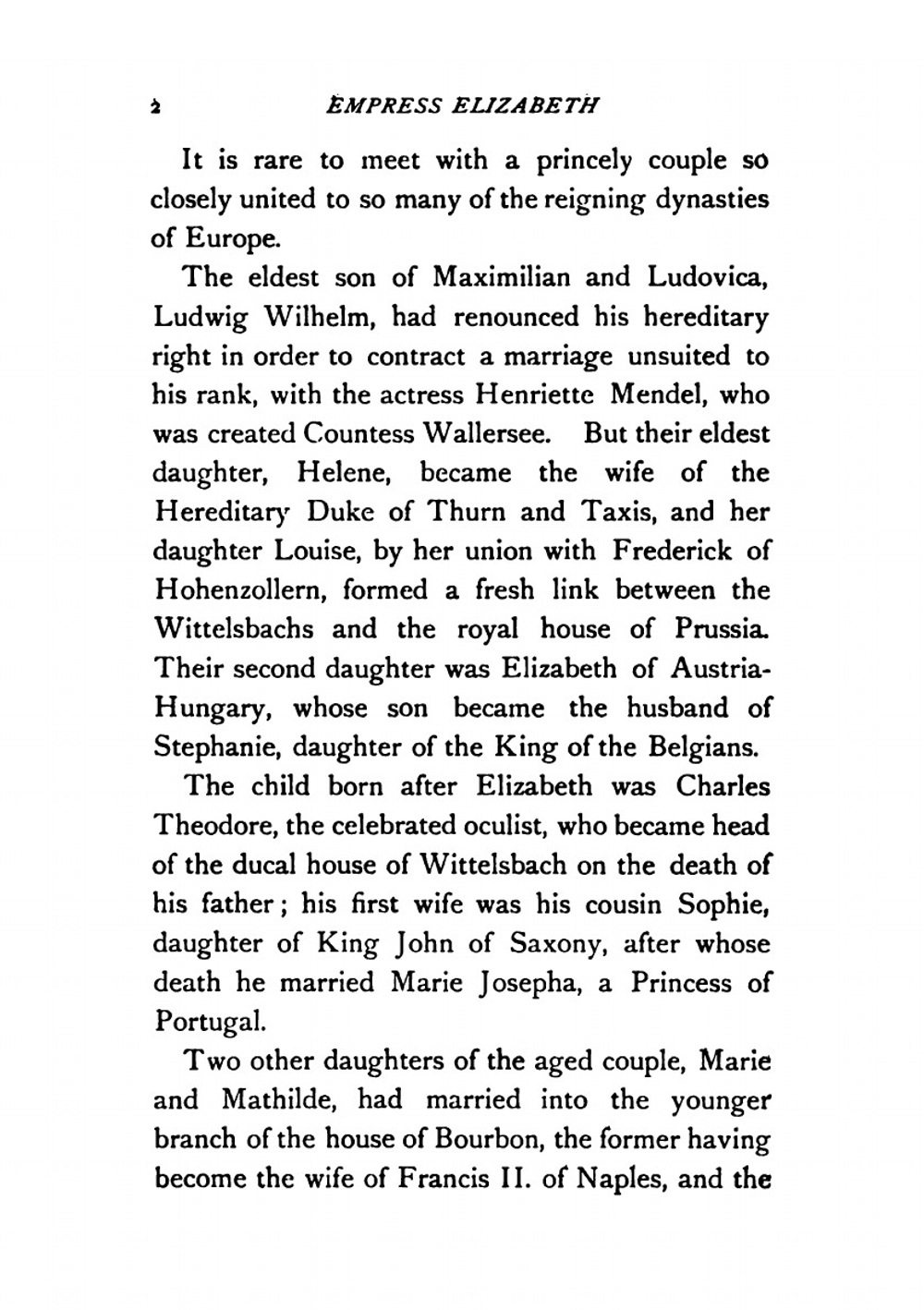 Elizabeth, Empress of Austria and Queen of Hungary | Clara Tschudi