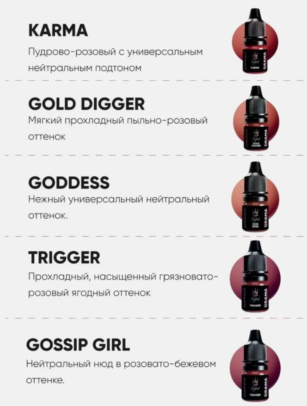 Сет пигментов для губ DRAMA QUEEN Peinto х Evgenia Gerashchenko peinto5 шт * 5 мл
