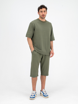 Костюм хлопковый с шортами. Хаки