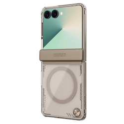 Чехол коричневого цвета (Dune Brown) с MagSafe на Samsung Galaxy Flip 7, серия Iceblade Magnetic от Nillkin