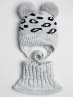 Зимняя шапка для девочки и снуд