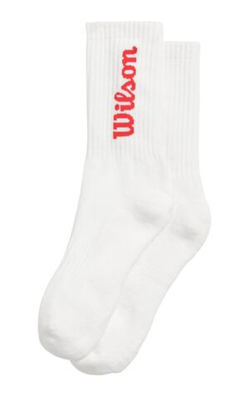 Теннисные носки Wilson Crew Logo 1P - bright white/red