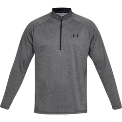 Мужская теннисная футболка теннисная Under Armour UA Tech 2.0 1/2 Zip - carbon heather/black