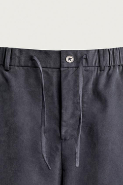 ZARA СТРУЯЩИЕСЯ ШОРТЫ RELAXED FIT, МОРСКОЙ СИНИЙ