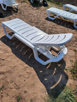 Шезлонг-лежак пластиковый Siesta Garden Bahama, белый