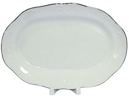 Блюдо овальное "РИСУНОК ПЛАТИНОВЫЙ (Надежда)" 27 см, Беларусь.