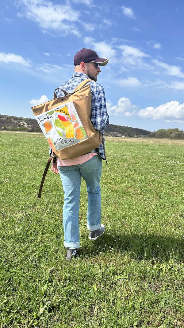 Рюкзак Garbage Backpack 002 коричневый - фото 3