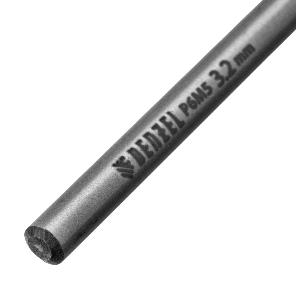 Сверло спиральное по металлу 3,2 x 65мм, Р6М5, Golden Tip, многогранная заточка, 2шт. Denzel
