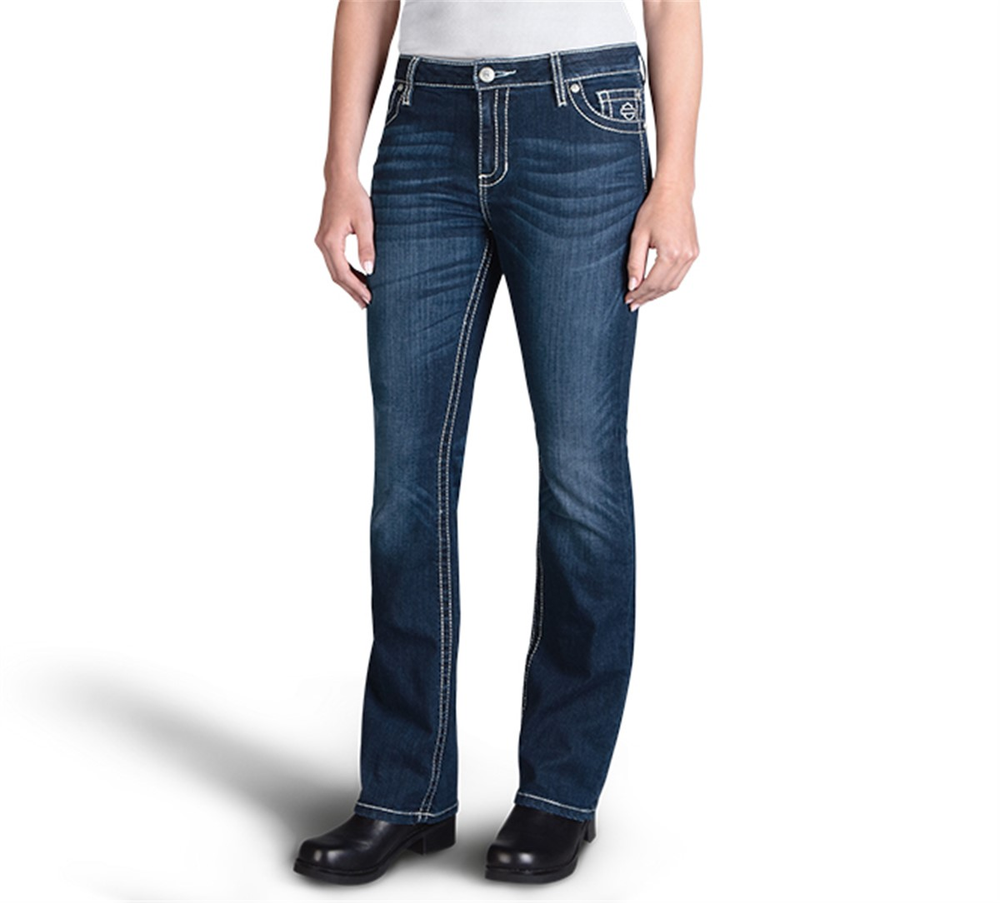 Джинсы Curvy Boot Cut Embellished Harley-Davidson
