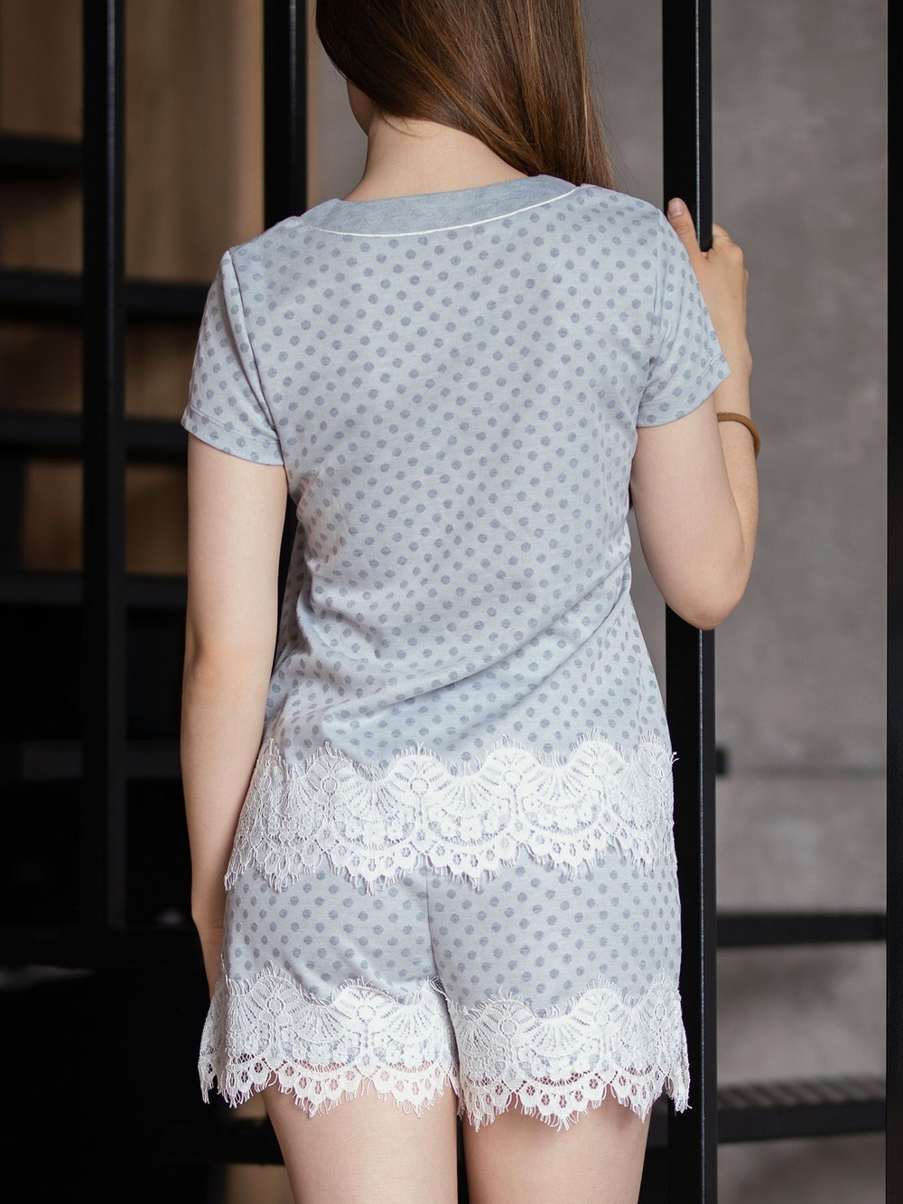 Женский домашний комплект (Размер: L) (Цвет: серый)