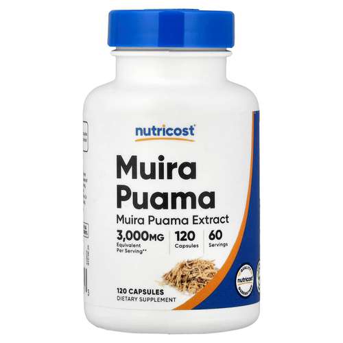 Nutricost, муира пуама, 120 капсул (150 мг в 1 капсуле)