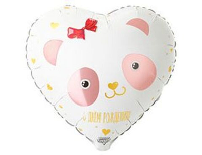 Сердце СДР Панда розовая