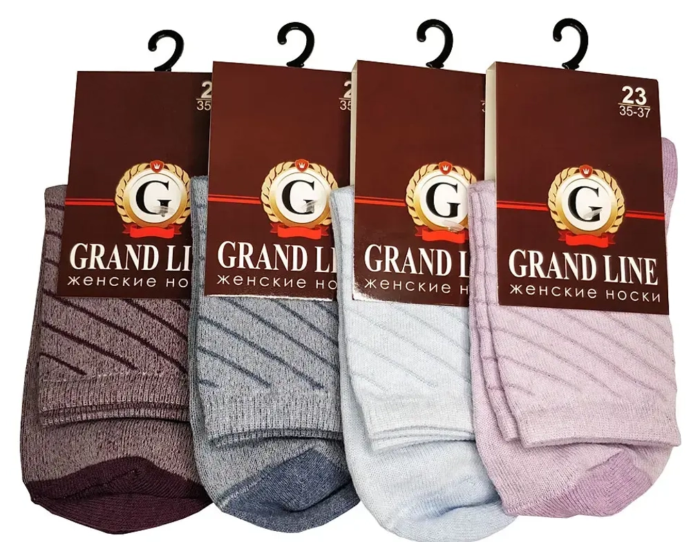 Носки женские GRAND LINE (Ж-99, диаг. полоски), р. 25 (new)