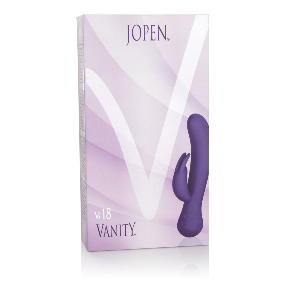 Фиолетовый вибратор со стимулятором клитора Vanity Vs18 - 21 см. (Цвет: фиолетовый)
