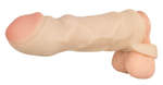 Закрытая удлиняющая насадка на пенис с подхватом мошонки Thicker   Bigger Extension - 17 см.