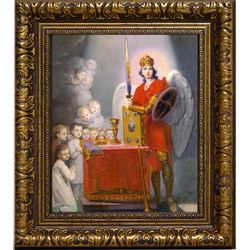 Икона "Дети у престола, охраняемые архангелом Михаилом"