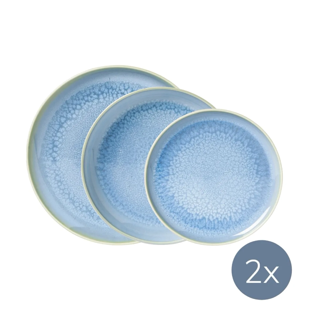 Like. by Villeroy&Boch Набор тарелок ручной работы с черникой на 2 персоны 19-5169-2610 + 19-5169-2700 + 19-5169-2640