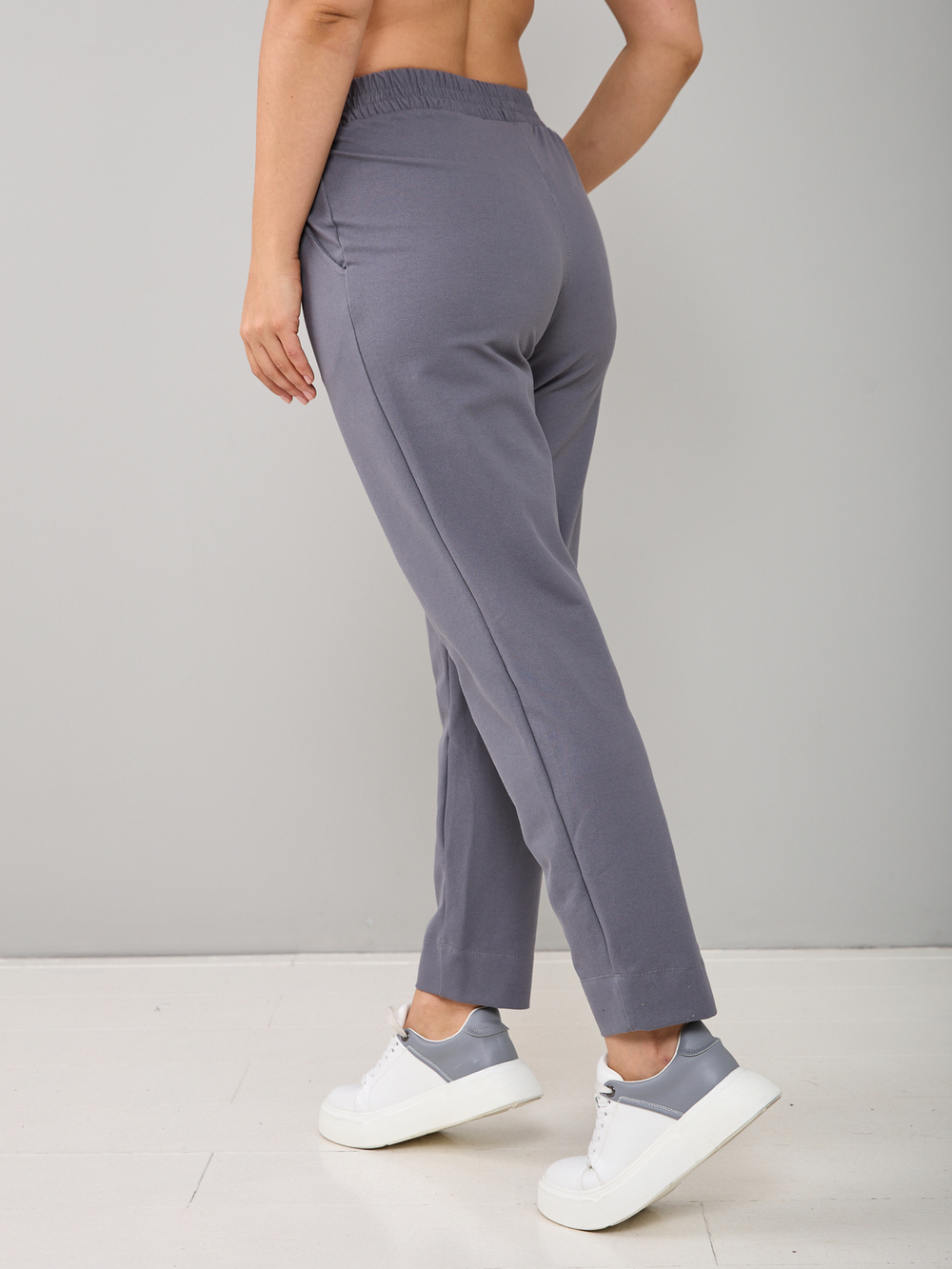 Брюки Бдж-129/темносерый-джинс