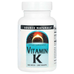 Source Naturals, Витамин К, 500 мкг, 200 таблеток