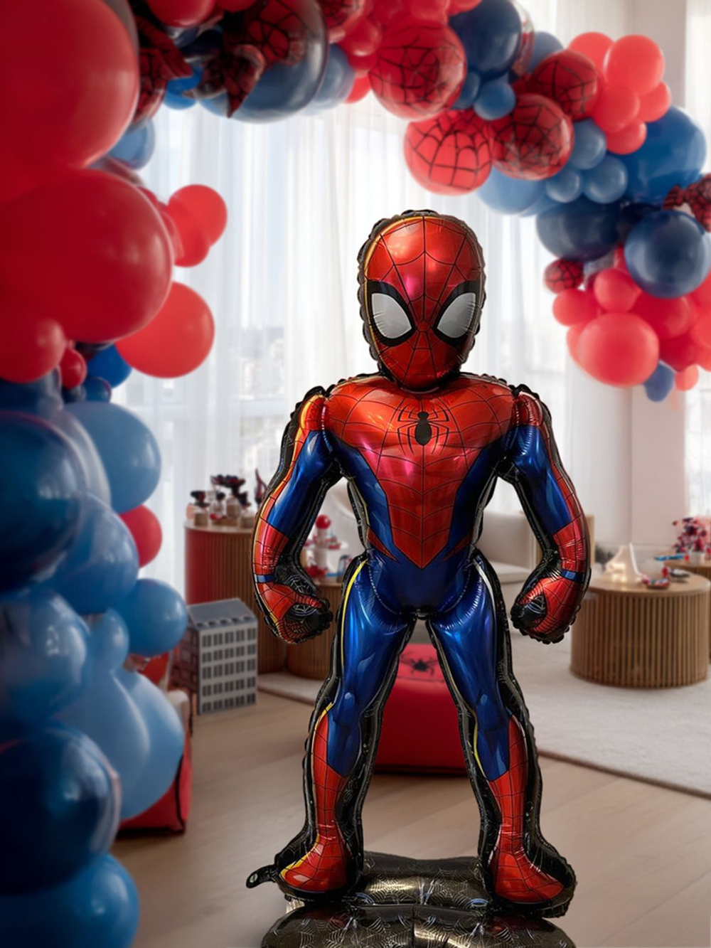 Фольгированный шар-фигура на подставке «Герой Человек-паук» AIR, 145 см