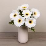 Цветы искусственные «Natur» 33см Герберы 7шт белые