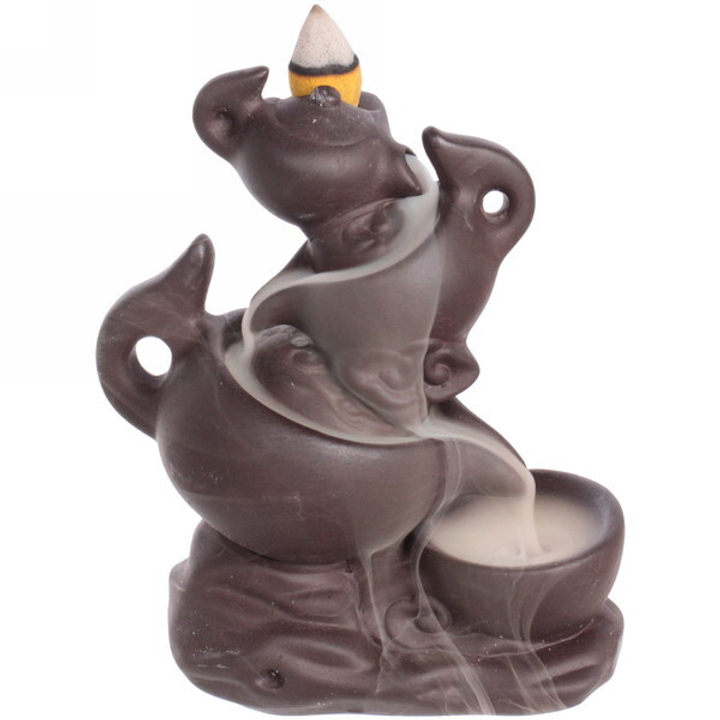 Подставка под стелющиеся благовония Чайная церемония 11x6,5x13 см