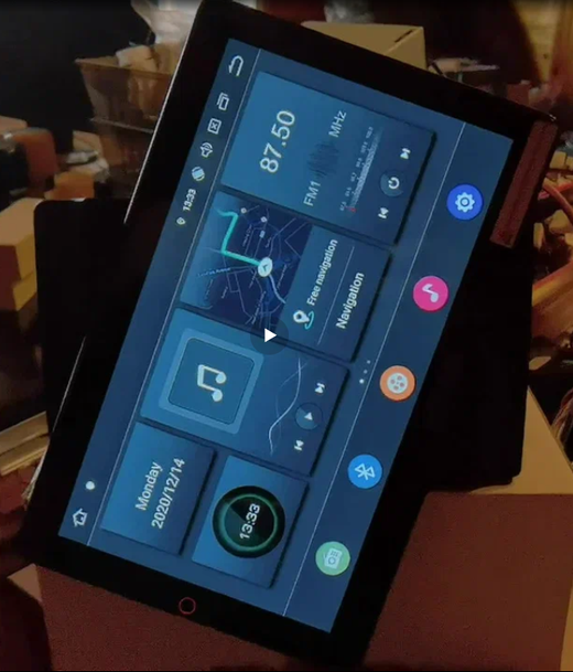 Магнитола с вращающимся экраном 13.3" - Carmedia OL-1013-Q  Android 10, ТОП процессор, 6Гб-128Гб, CarPlay 4G-SIM слот