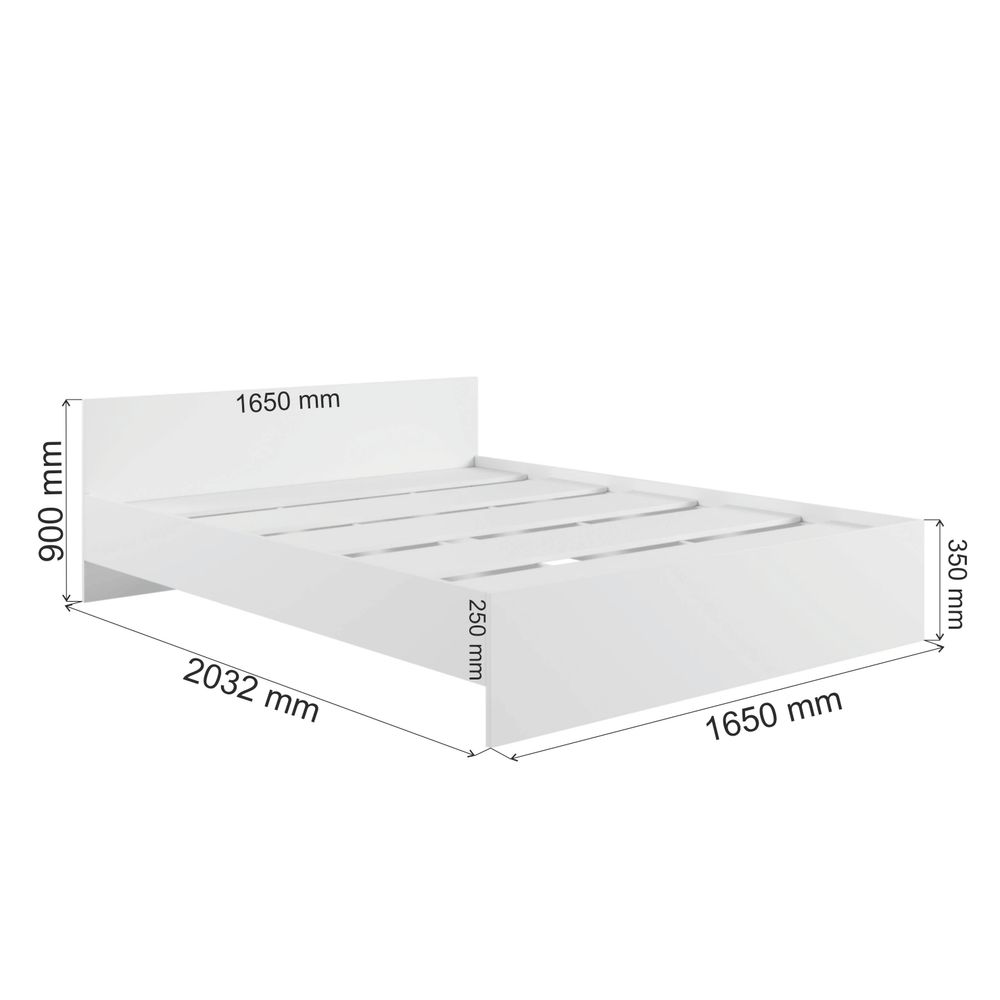 МС Мадера Кровать без ящ. М1600 с дсп 1600*2000 б/матр. (лдсп графит новый)