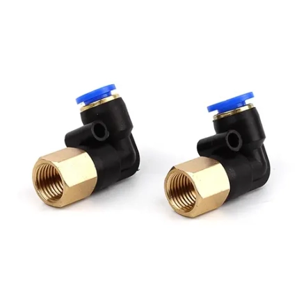 Серия SPLF Фитинги угловые цанговые с внутренней резьбой / самозажимные SNS pneumatic