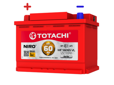 Аккумуляторная батарея АКБ TOTACHI NIRO MF 56065  VL  60а/ч  поляр. прямая 1 (JIS R)