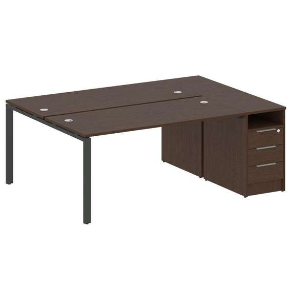 Метал Систем Рабочая станция с тумбой на П-образном м/к БП.РС-СТП-2.4