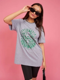 Футболка калифорния женская серая