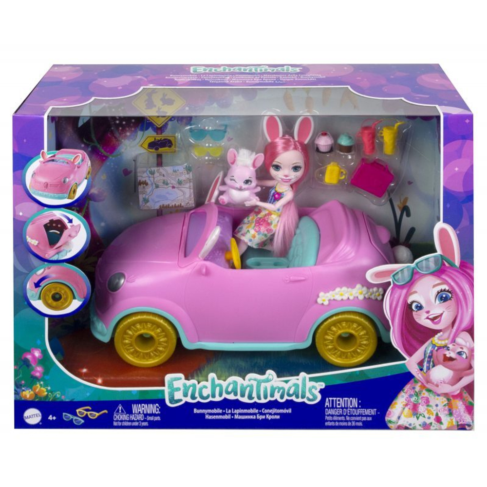 Кукла Бри Банни EnchanTimals - машина кабриолет + кукла Bree Bunny + Твист кролик