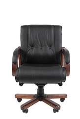 Офисное кресло Chairman 653M Россия черная нат.кожа/экокожа (мультиблок)