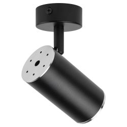 Светильник настенно-потолочный спот ЭРА OL35 BK под лампу MR16 GU10 черный/хром | Накладные светильники